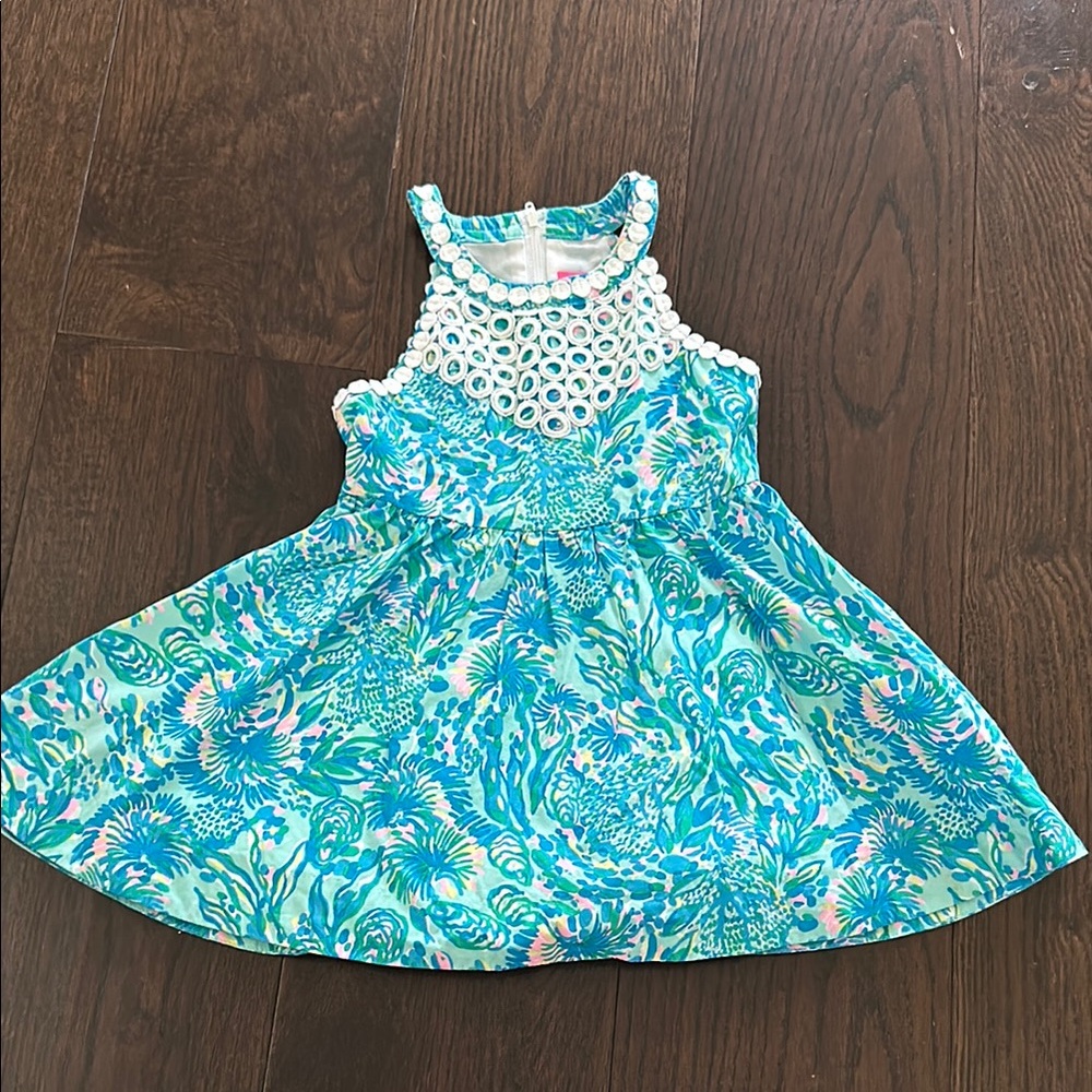 Lilly Pulitzer Blue and White Kids Casual Dress